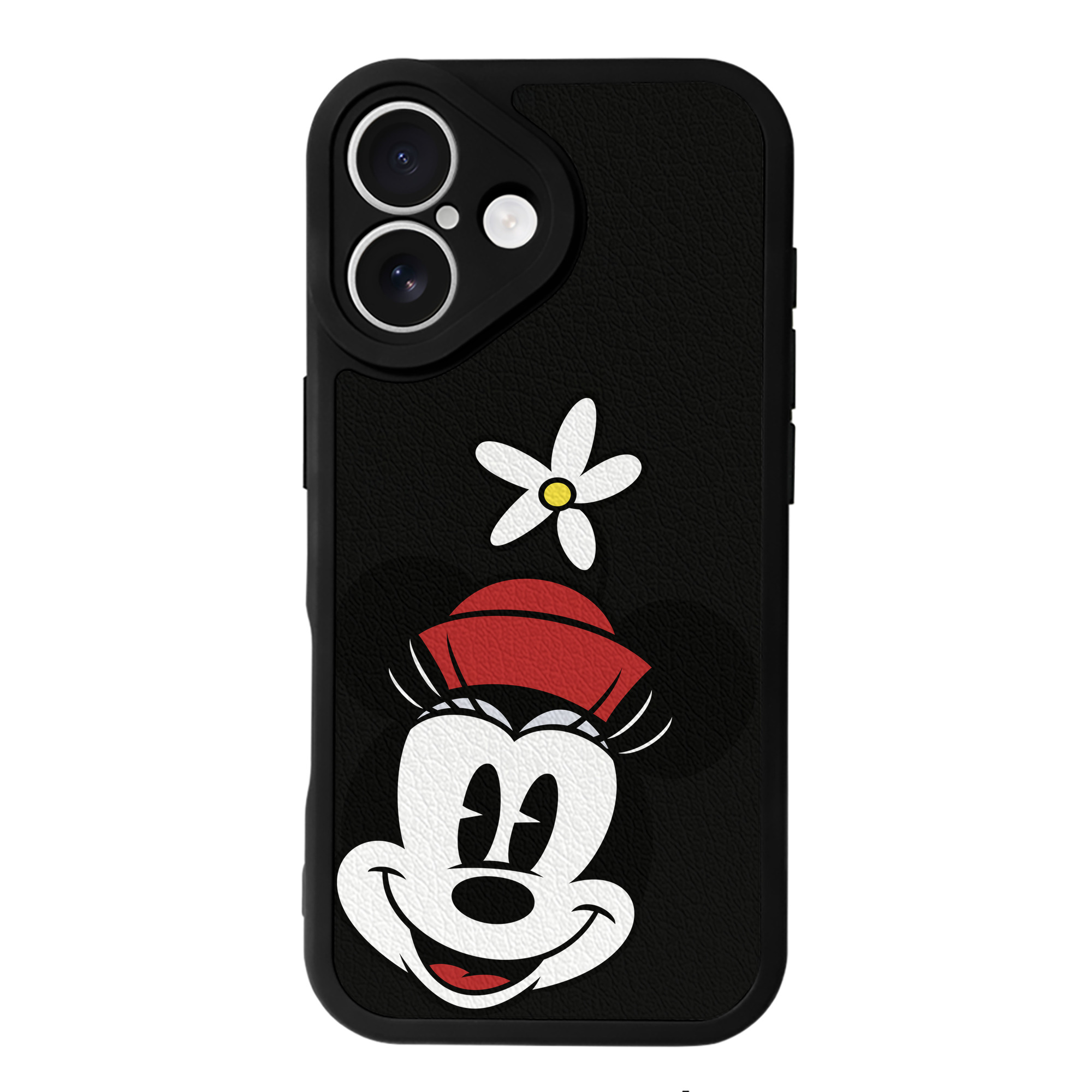（画像用） ミッキーマウス Mickey Mouse 【iPhone 16シリーズ対応】シリコンスマホケース（レザー調） 材質：シリコン